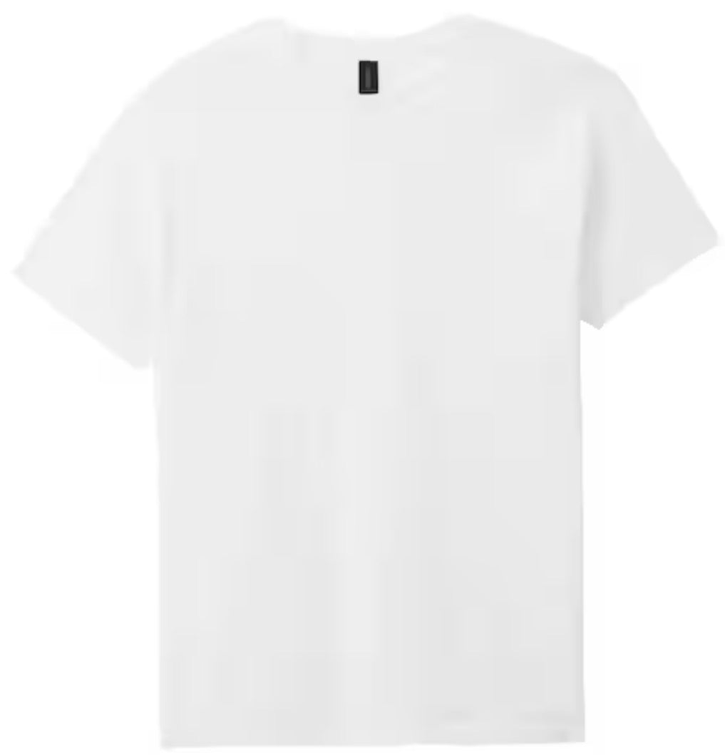 White color Gildan t-shirt