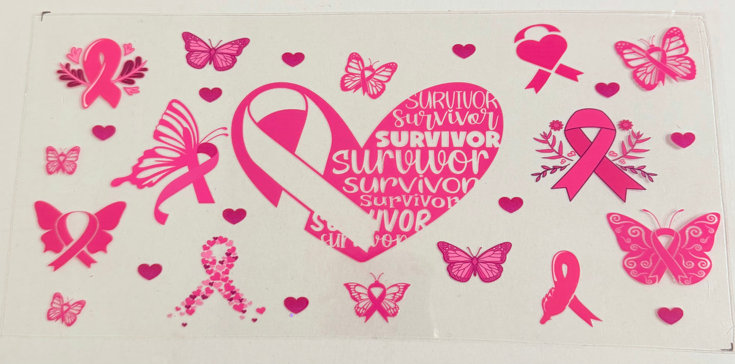 Survivor pink ribbon 0460