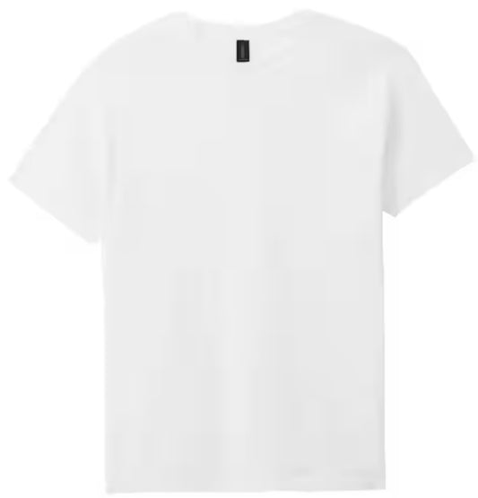 White color Gildan t-shirt