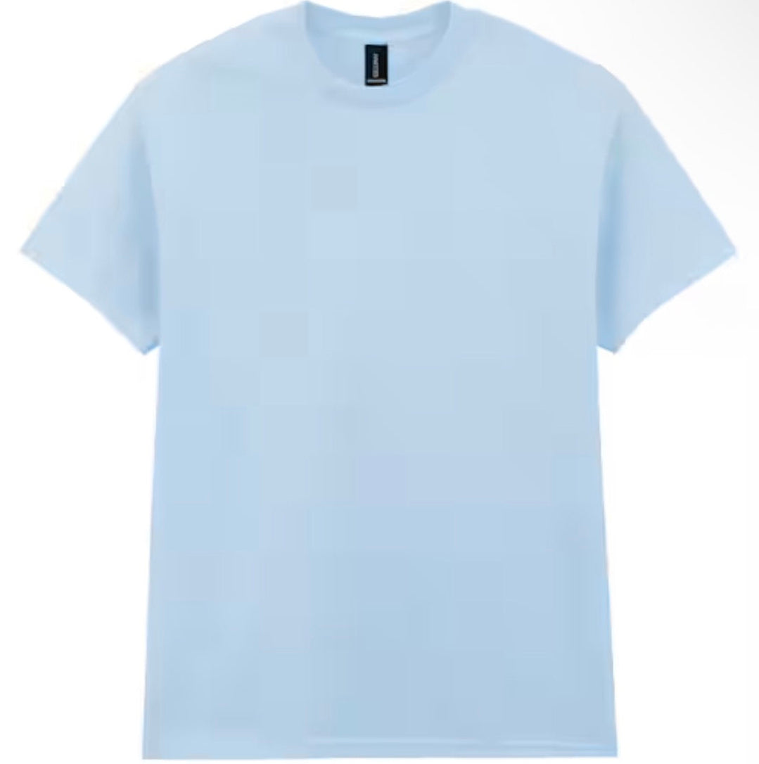 Light blue Gildan t-shirt